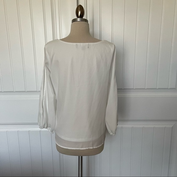 Lulu's White Split Sleeve Blouse - Picture 2 of 5